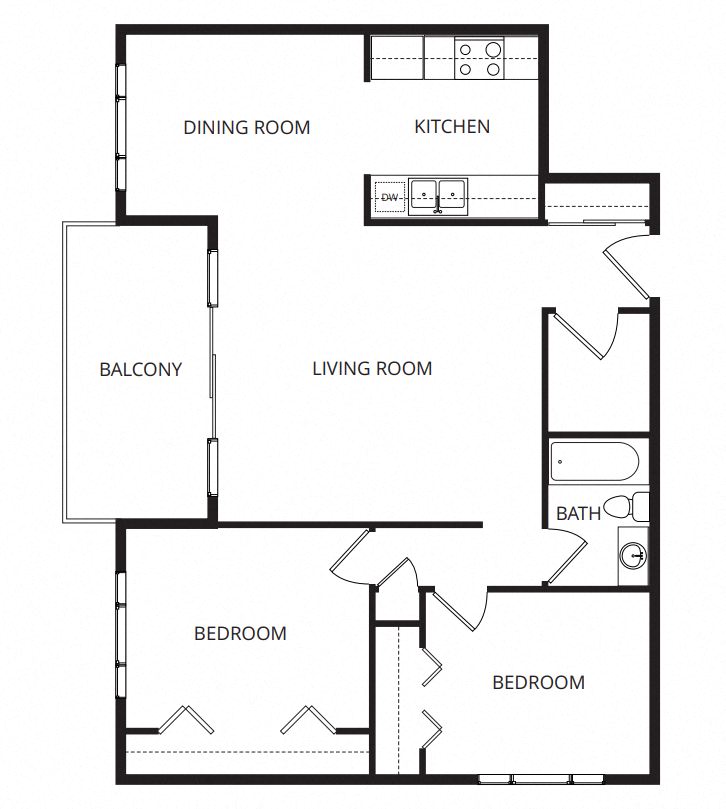 2x1 floor plan